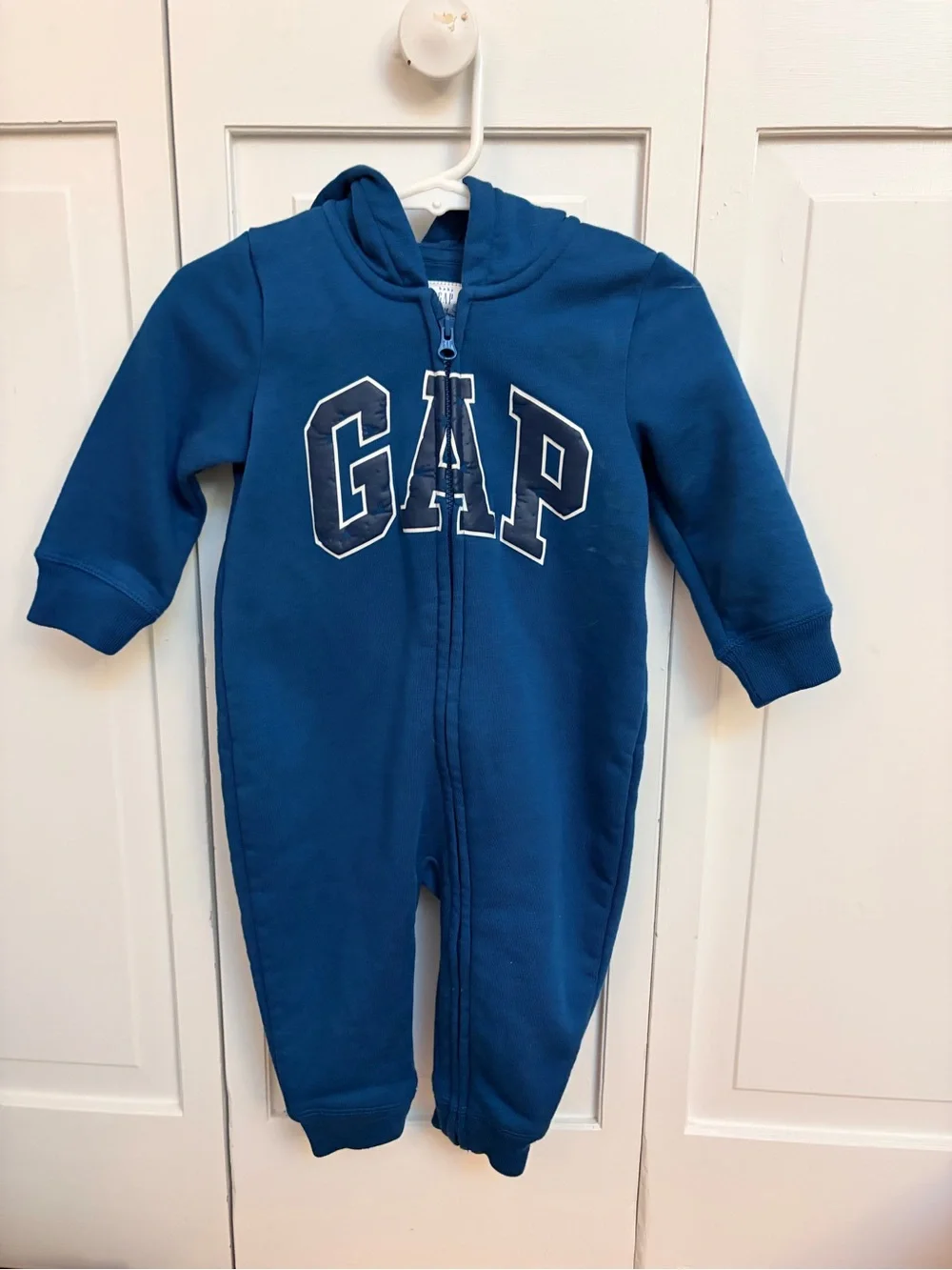 GAP Royal Blue Hooded One-Piece Footie